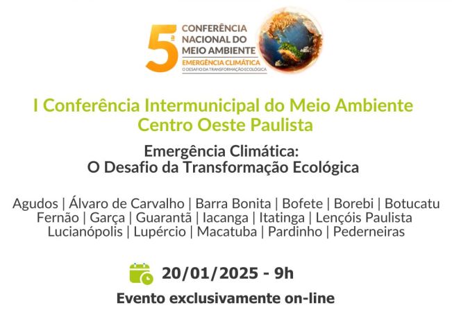 1ª Conferência Intermunicipal do Meio Ambiente do Centro Oeste Paulista - CIMA - COP