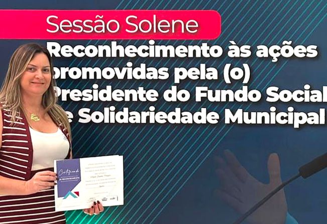 Primeira-dama e presidente do Fundo Social, Michele Menegucci, recebe homenagem em sessão solene na ALESP